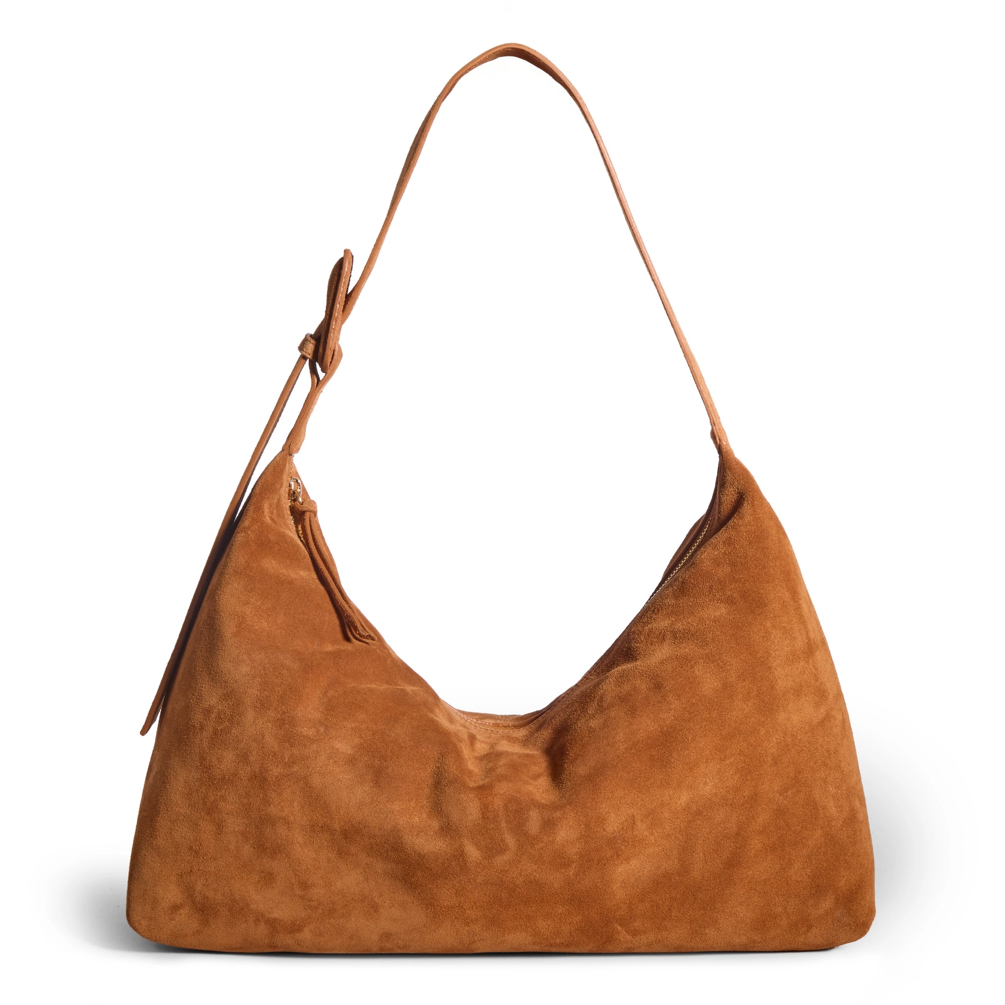 Mustang Buckle Italian Suede Bag