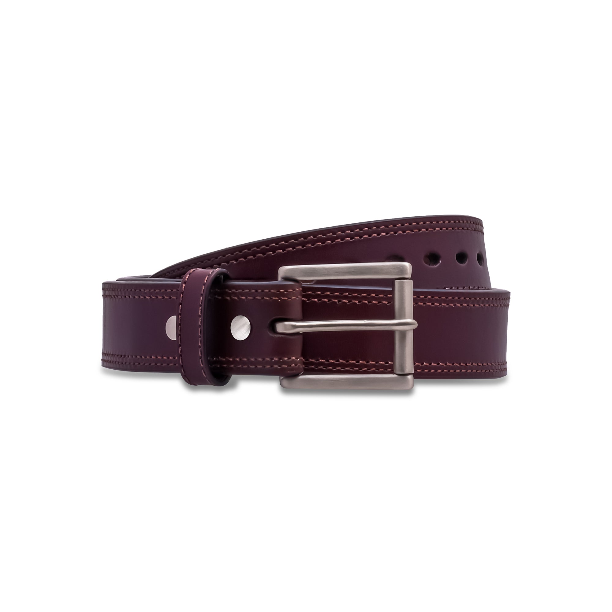 Men's Black Steel Core Double Stitched Belt