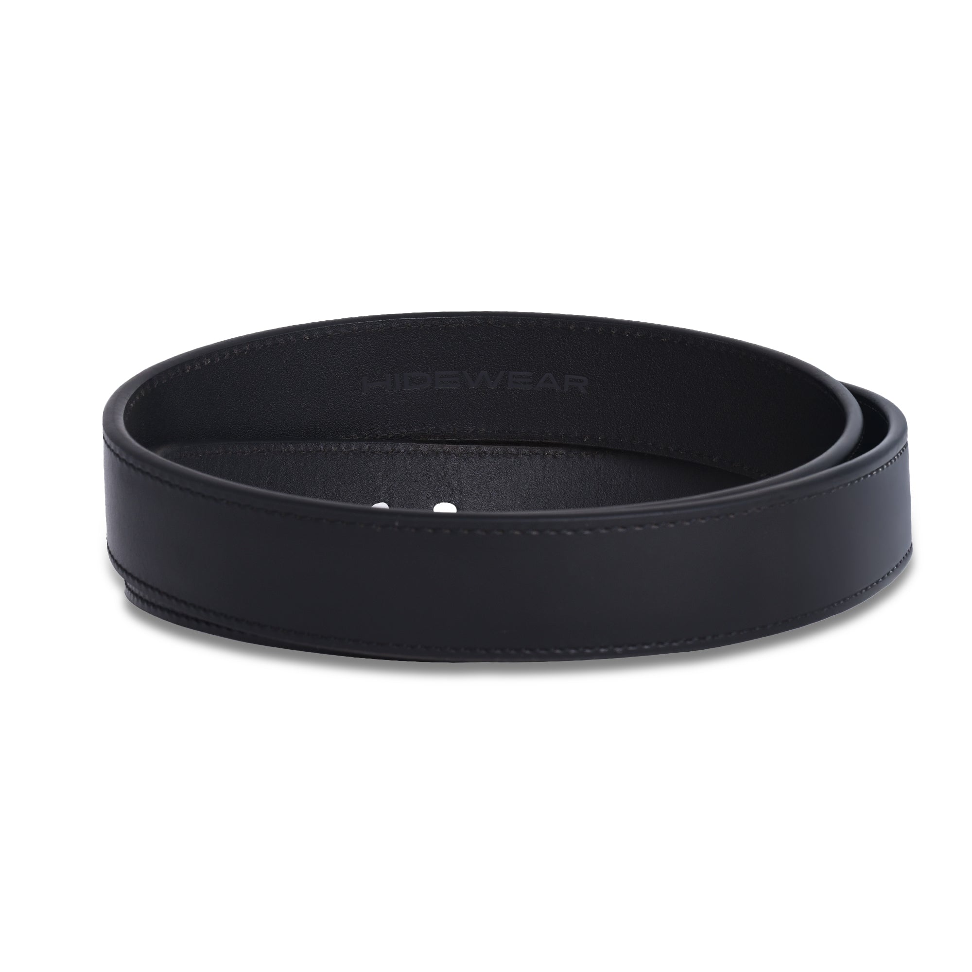 Men's Black Extra Thick Stitched Leather Belt