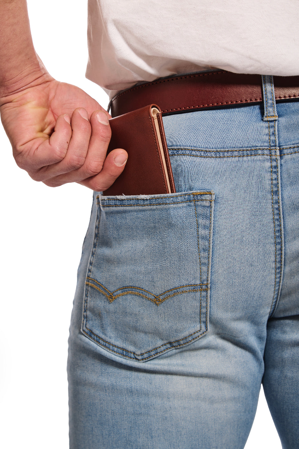 Men's Brown Leather Toiletry Bag & Wallet Gift Set