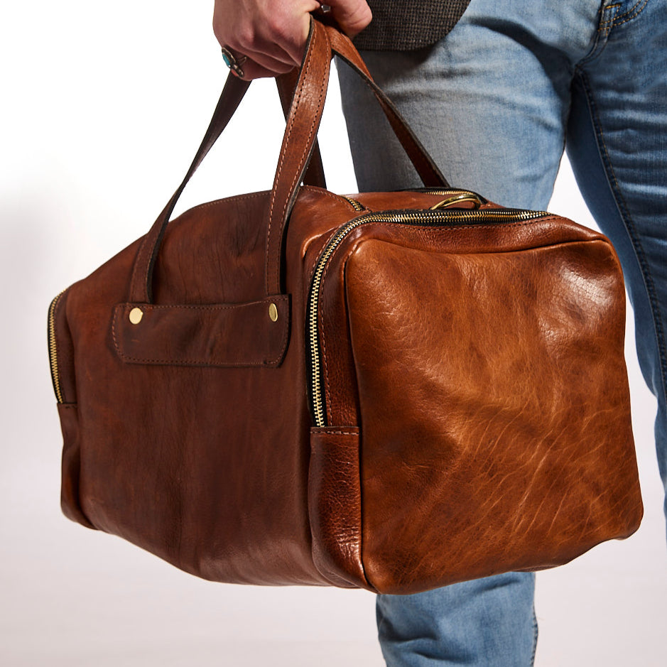 Men's Leather Duffel Bag