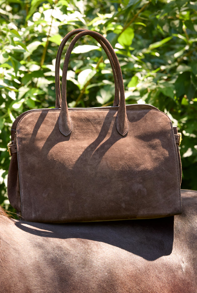 #Clyde Italian Suede Tote Bag
