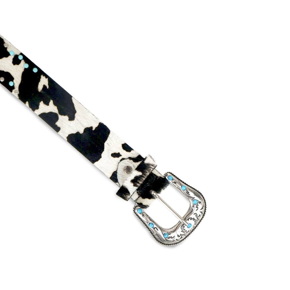 Women's Yeehaw Italian Pony Hair Western Belt