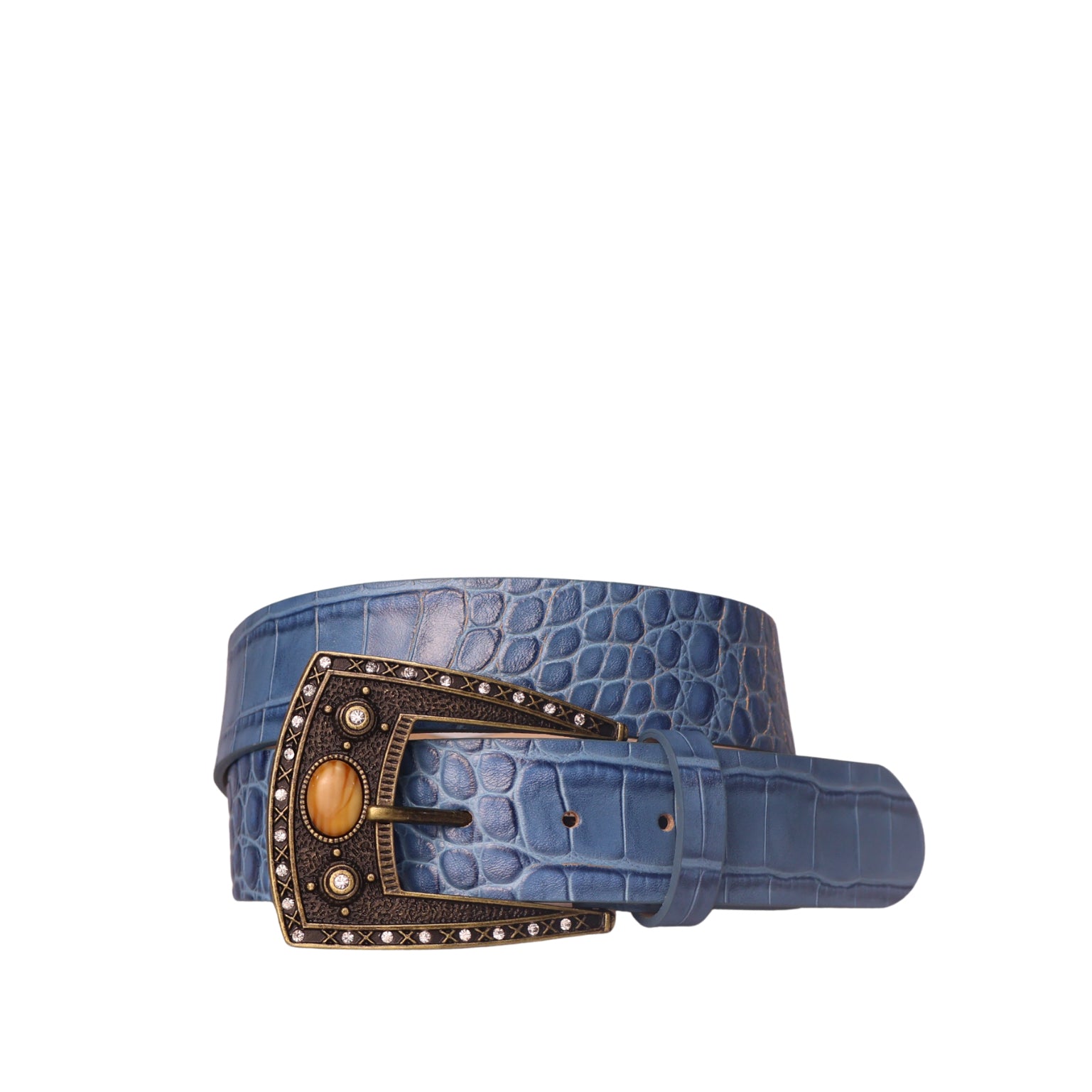 Women's Tigers Eye Italian Crocodile Belt
