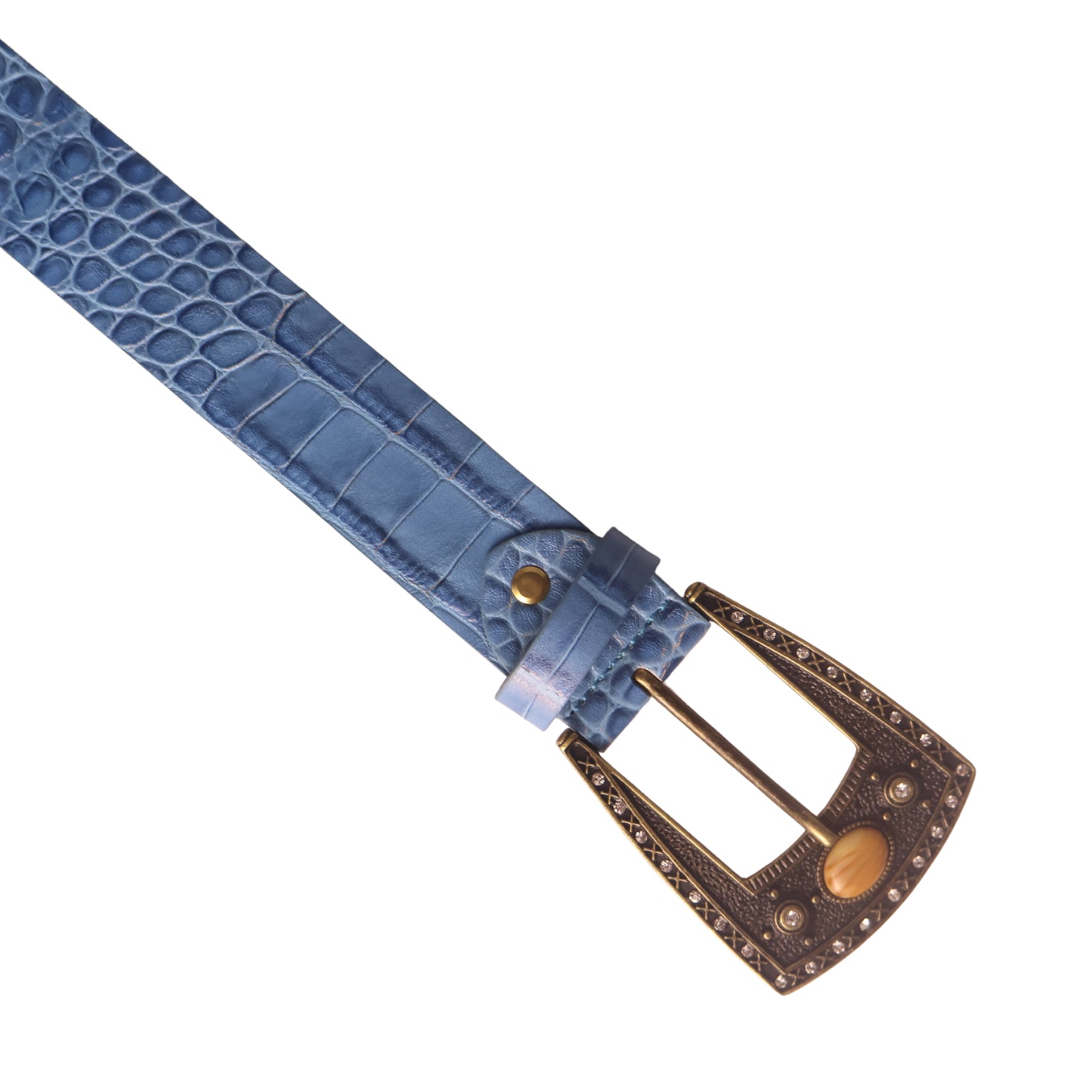 Women's Tigers Eye Italian Crocodile Belt