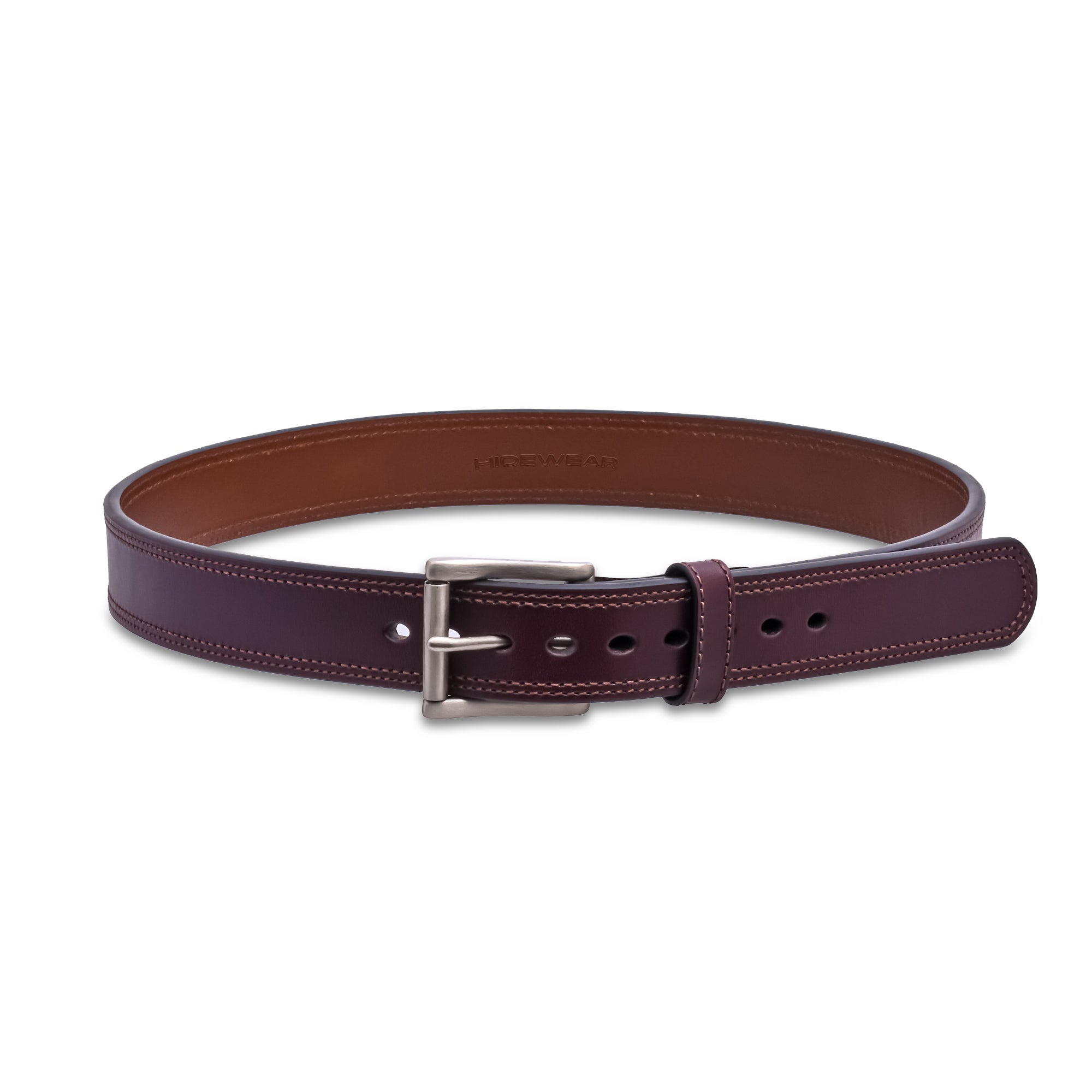 Men's Brown Extra Thick Double Stitched Belt
