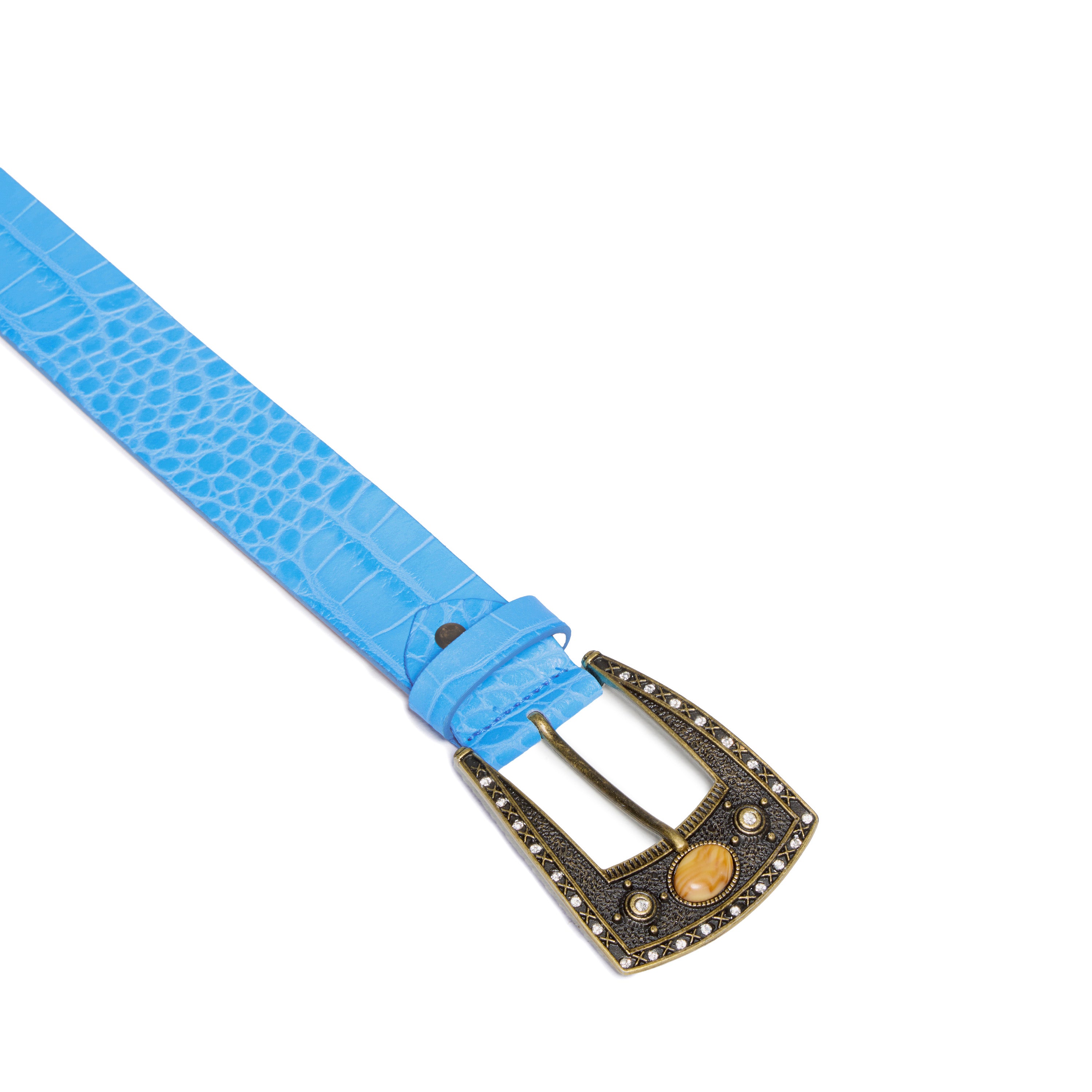 Women's Tigers Eye Italian Crocodile Belt