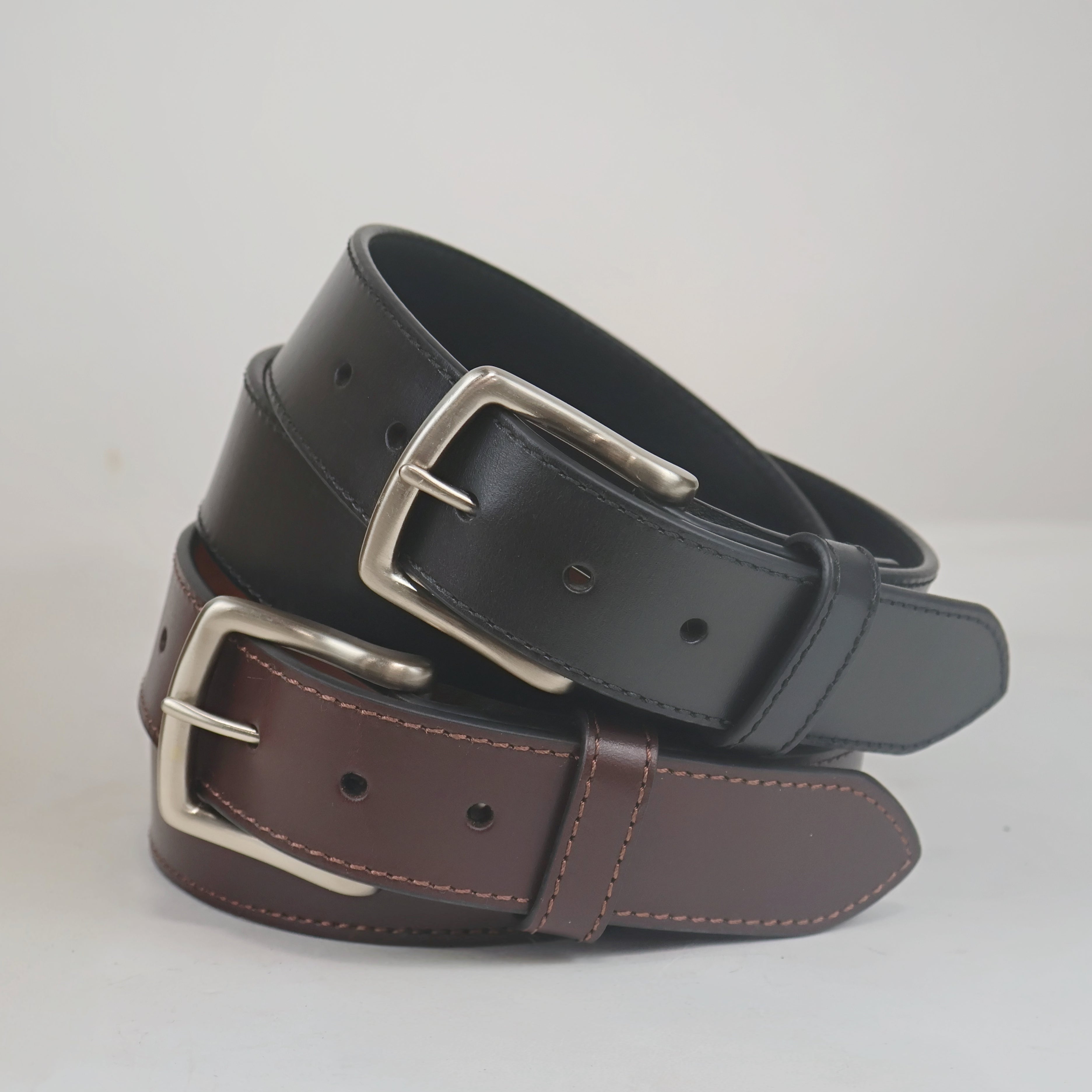 Men's Brown & Black Belt Gift Set