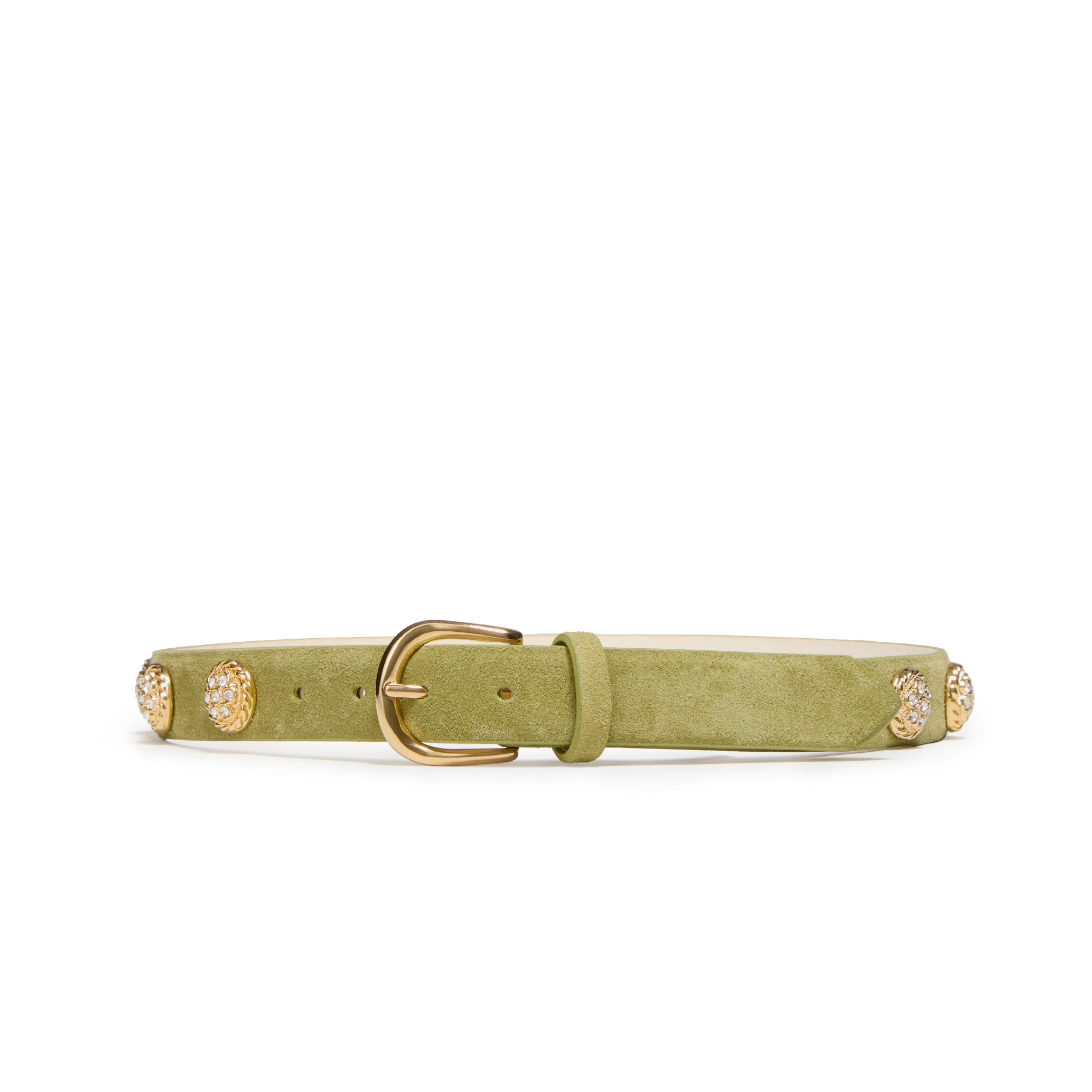Women's Sparkle Jewel Italian Suede Belt