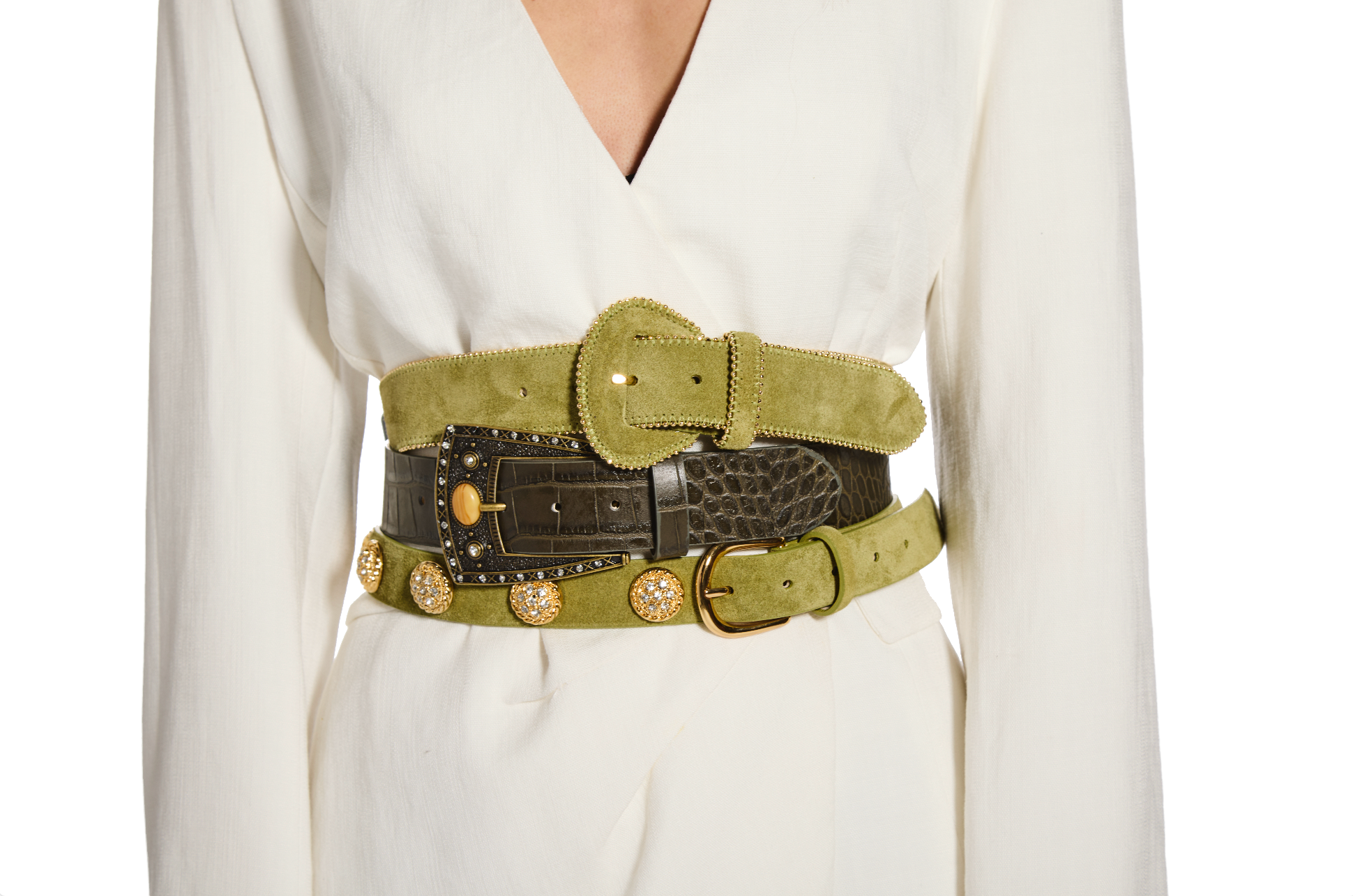 Women's Tigers Eye Italian Crocodile Belt
