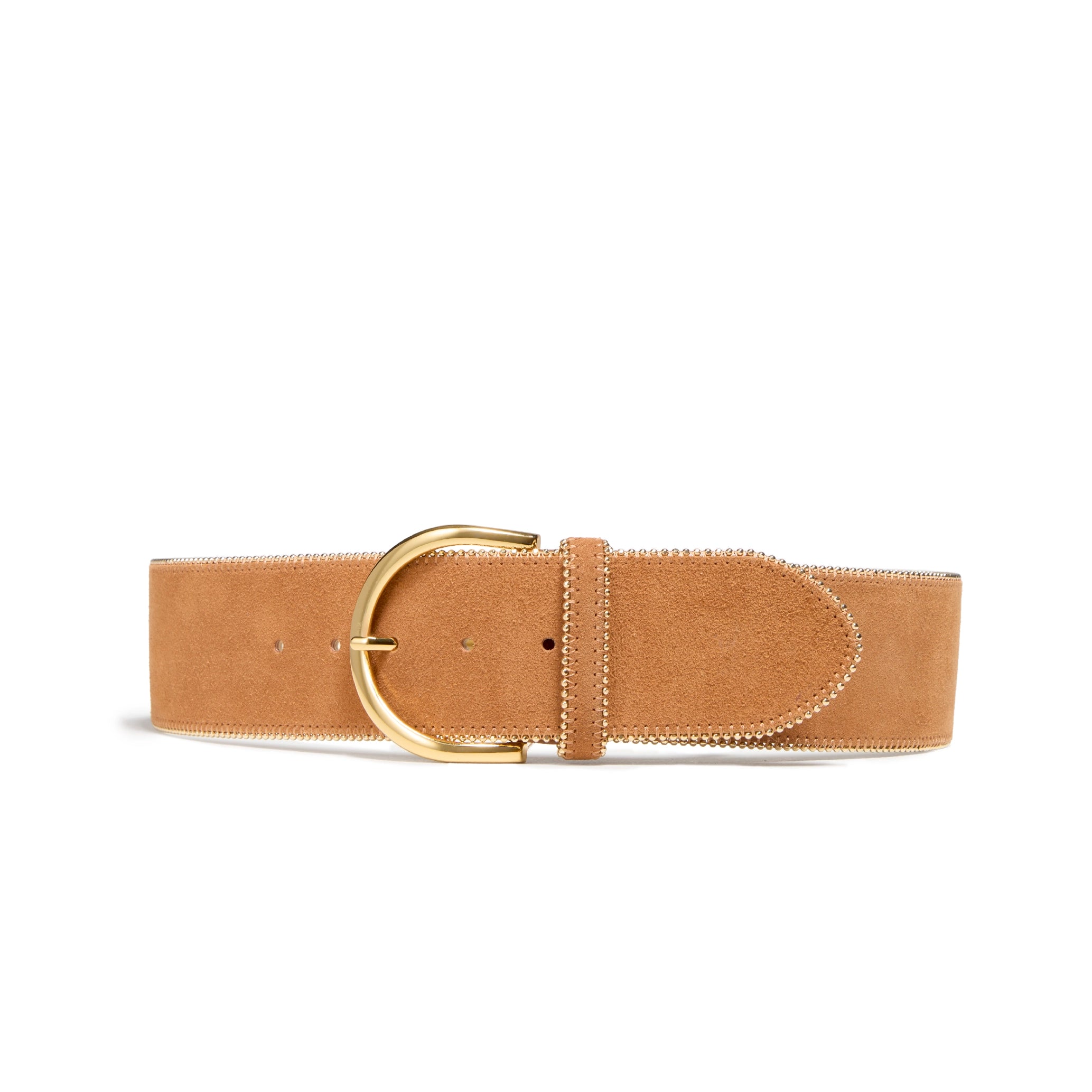 Women's Wide Zip Up Italian Suede Belt