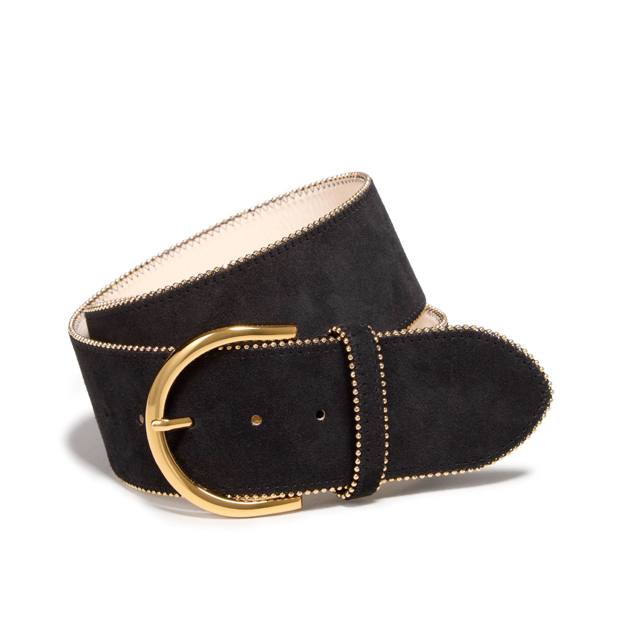 Women's Wide Zip Up Italian Suede Belt