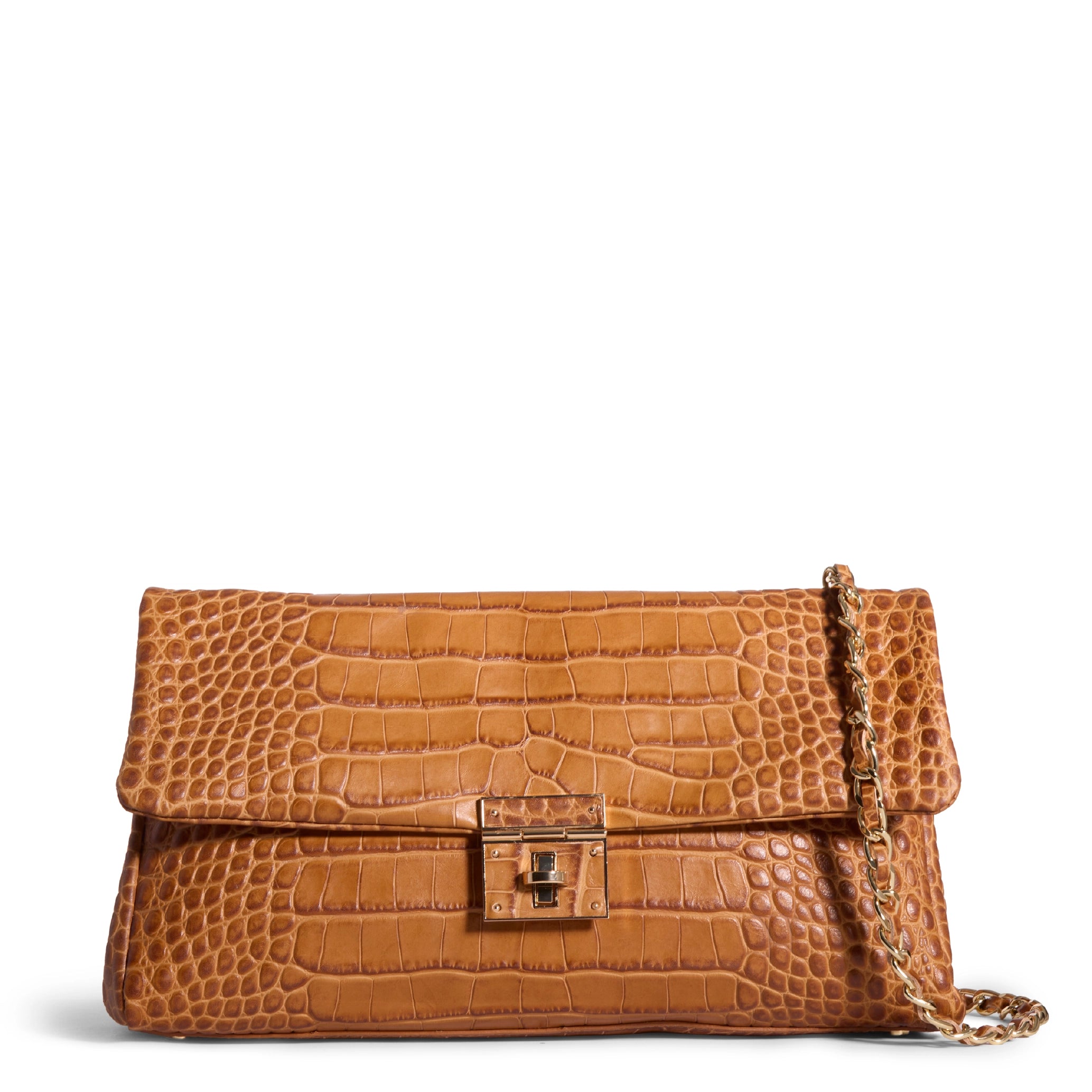 Women's Cognac Crocodile Gift Set