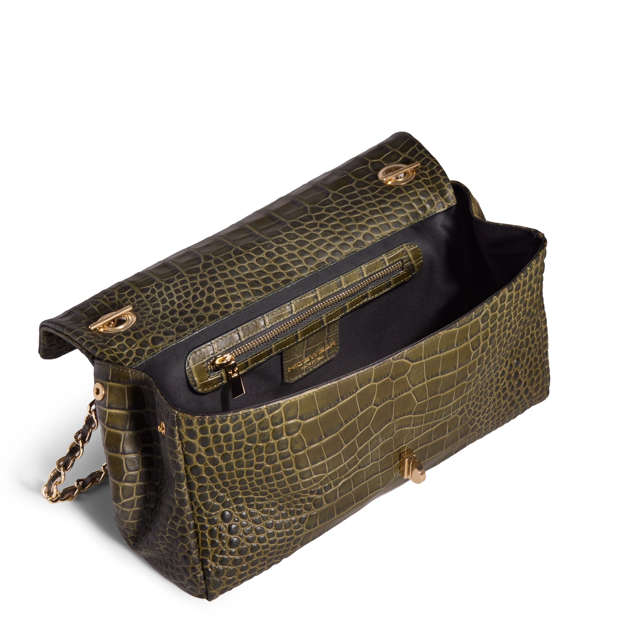#color_olive | Italian flap bag