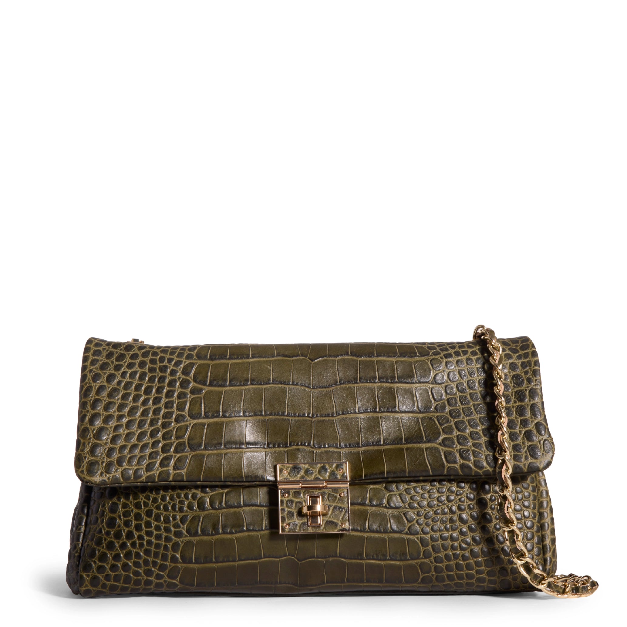 #color_olive | Italian flap bag