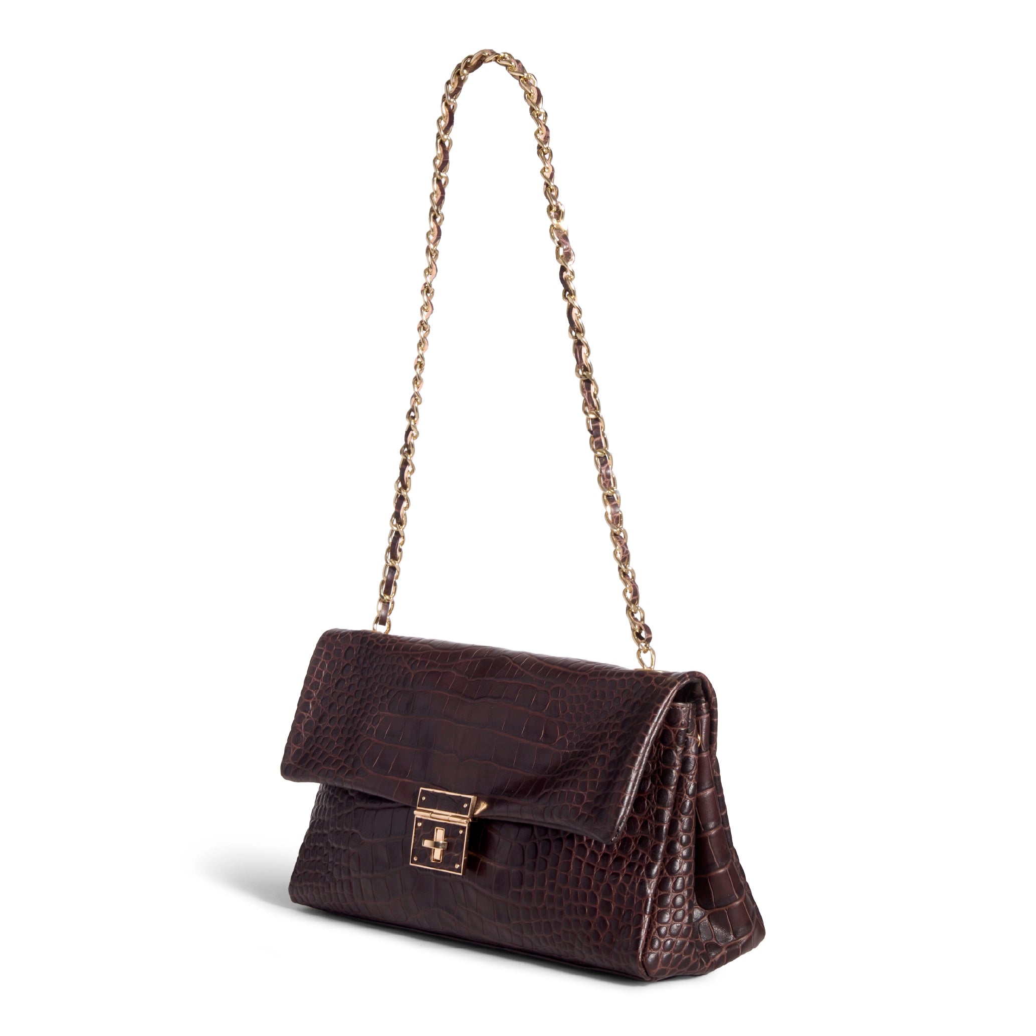 #color_brown | Italian flap bag