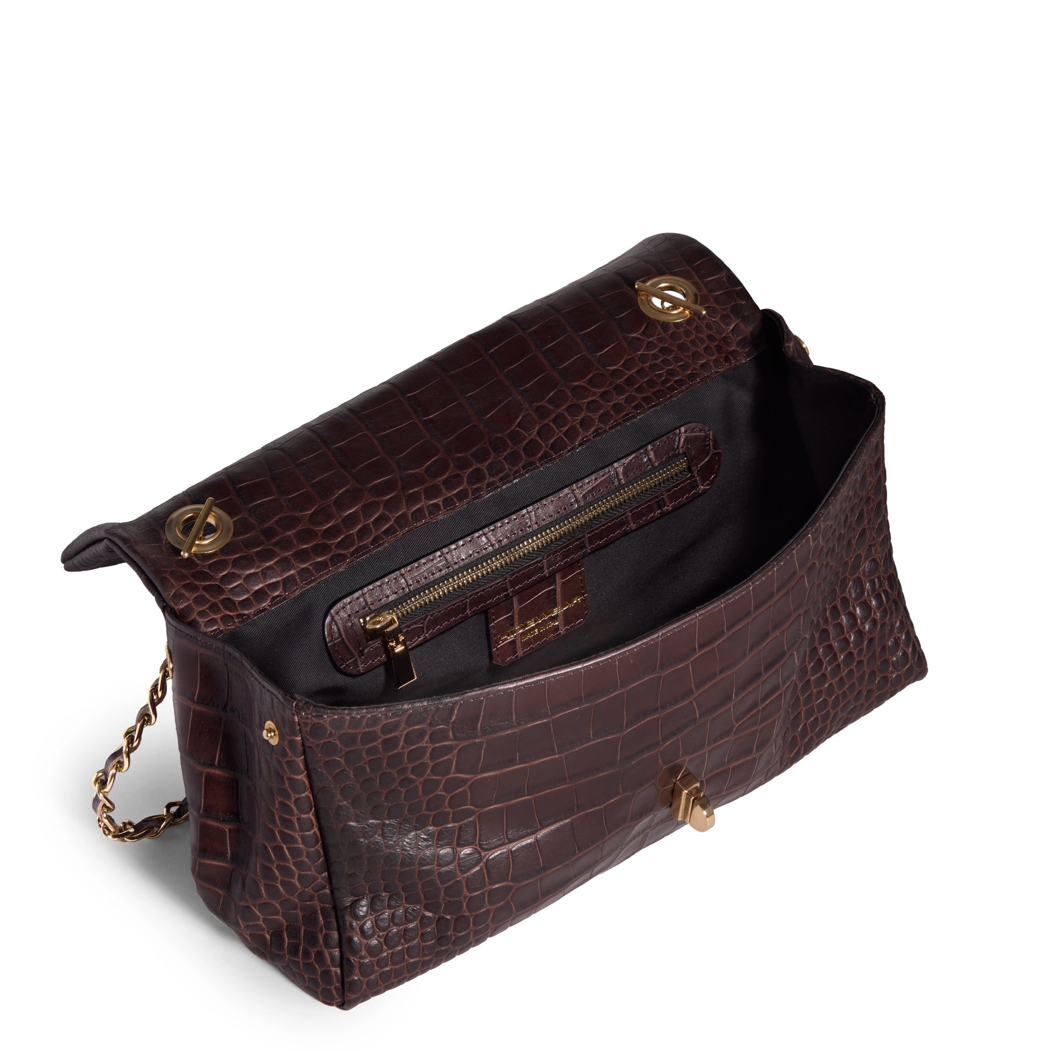 #color_brown | Italian flap bag