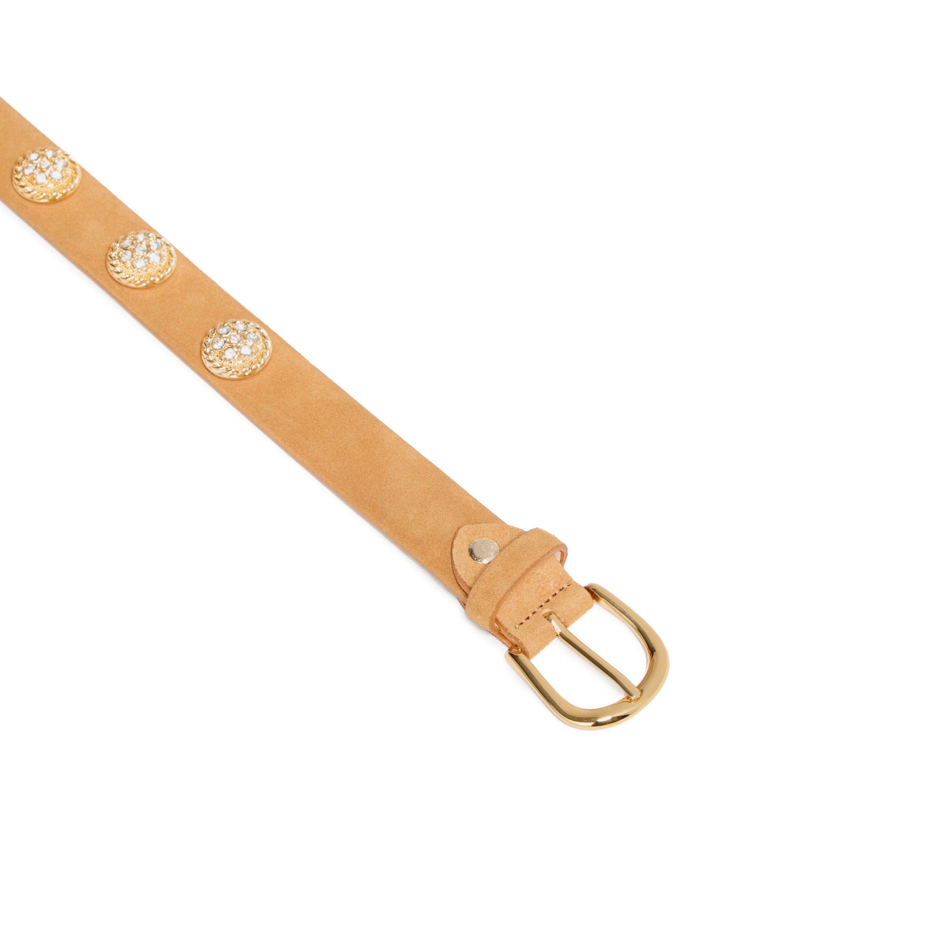 Women's Sparkle Jewel Italian Suede Belt