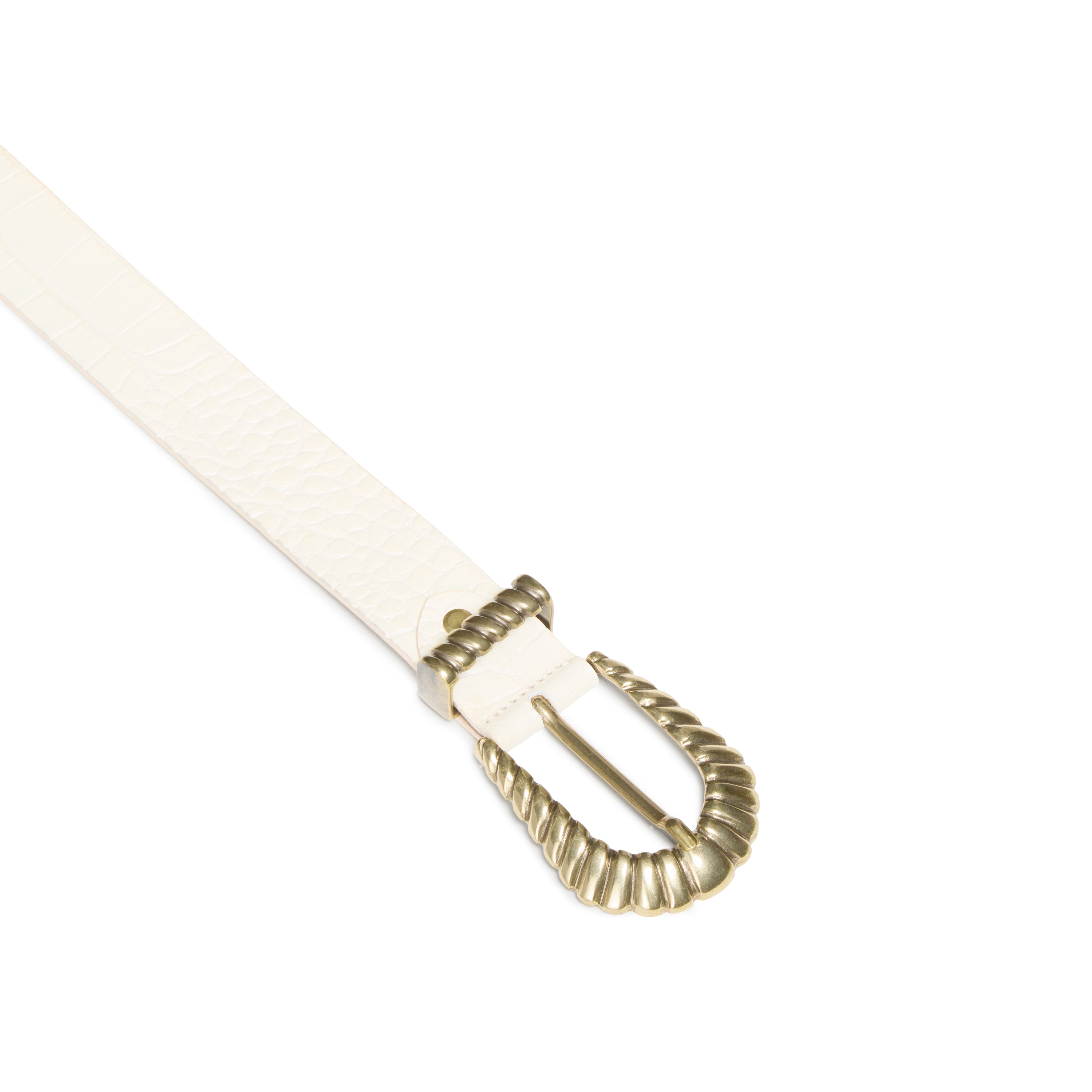 #color_White Claire Italian Belt
