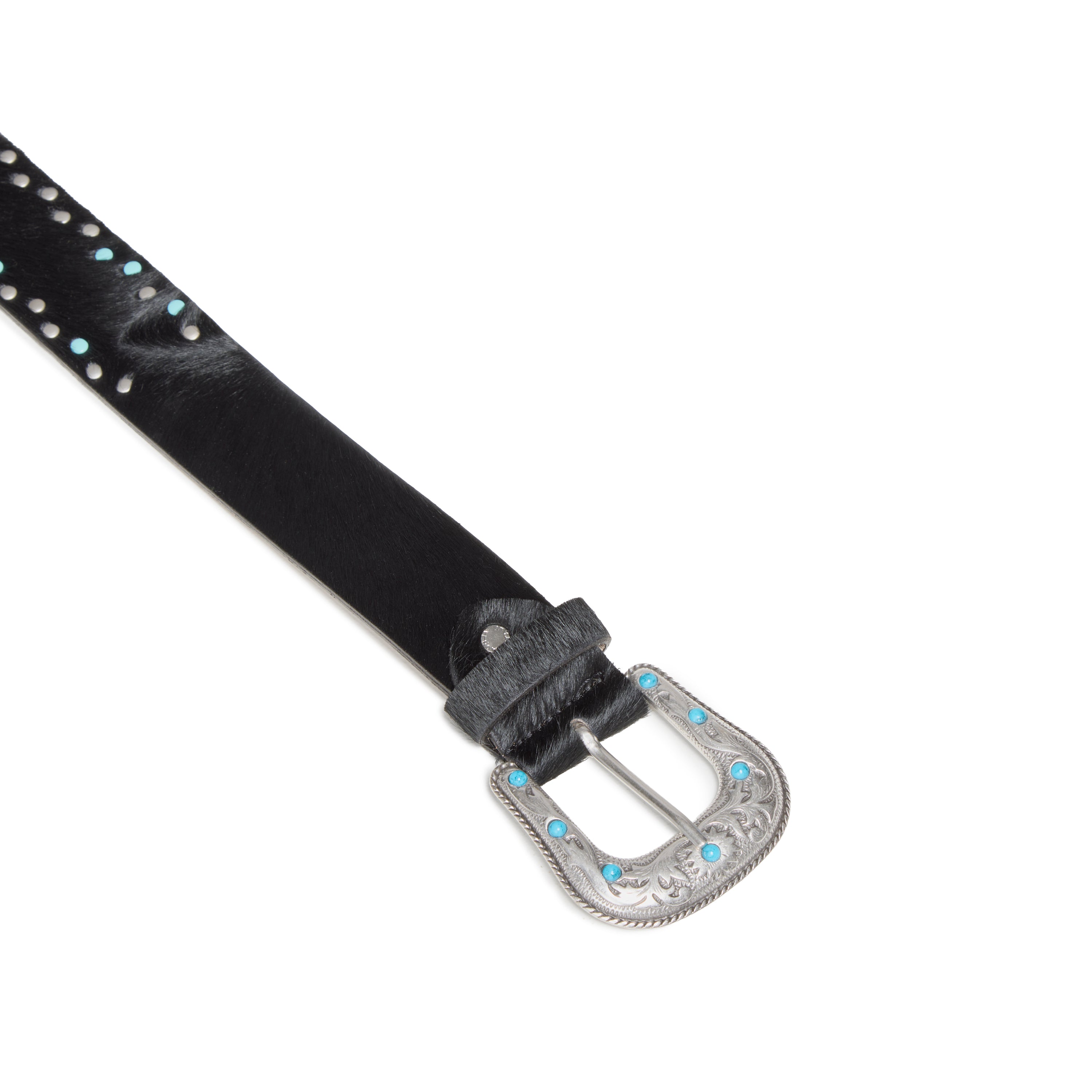 Women's Yeehaw Italian Pony Hair Western Belt