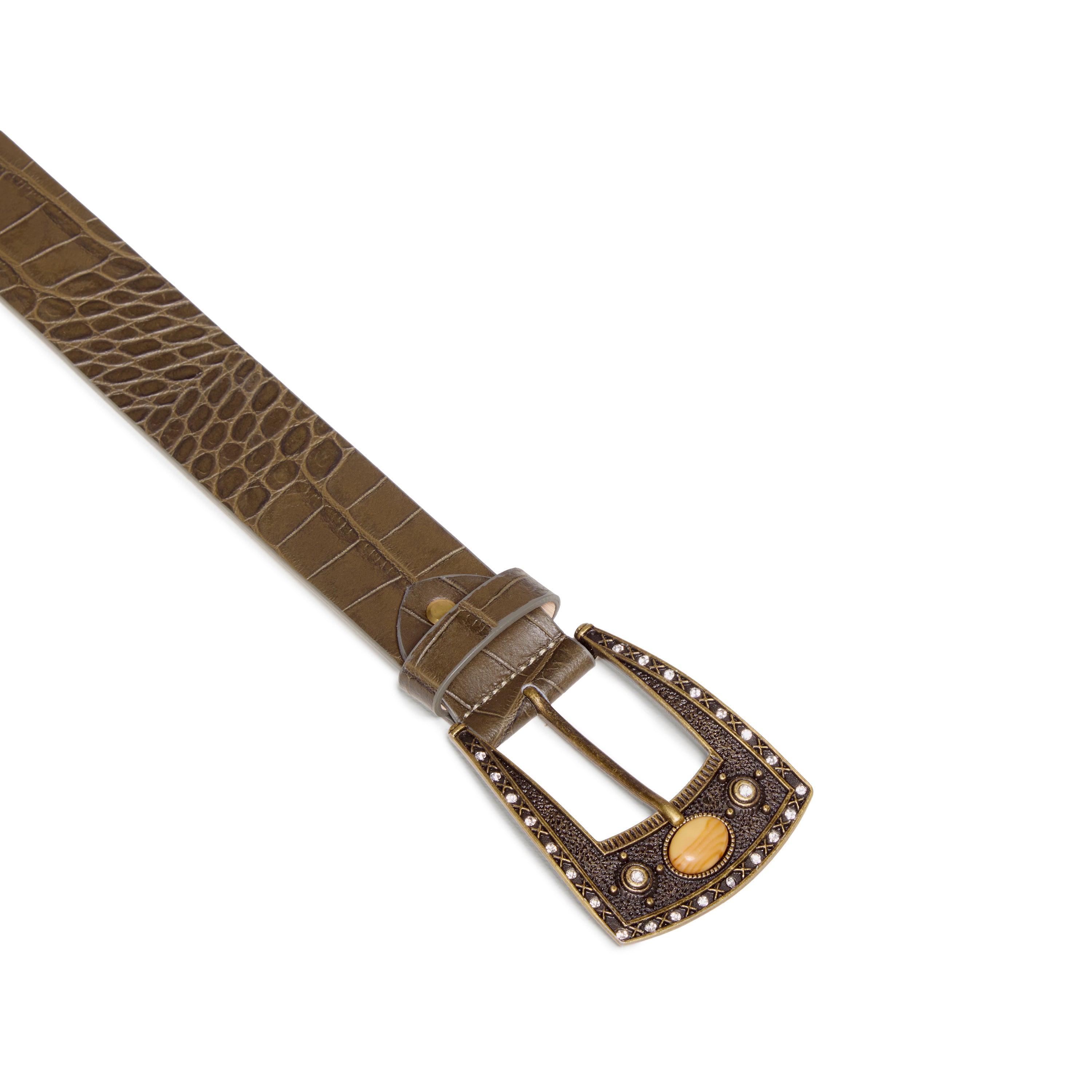Women's Tigers Eye Italian Crocodile Belt