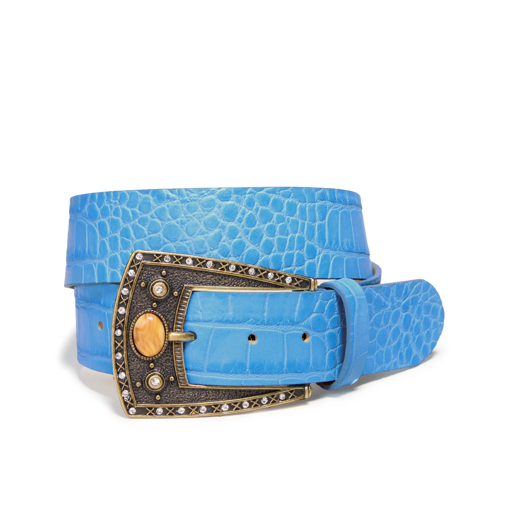 Women's Tigers Eye Italian Crocodile Belt