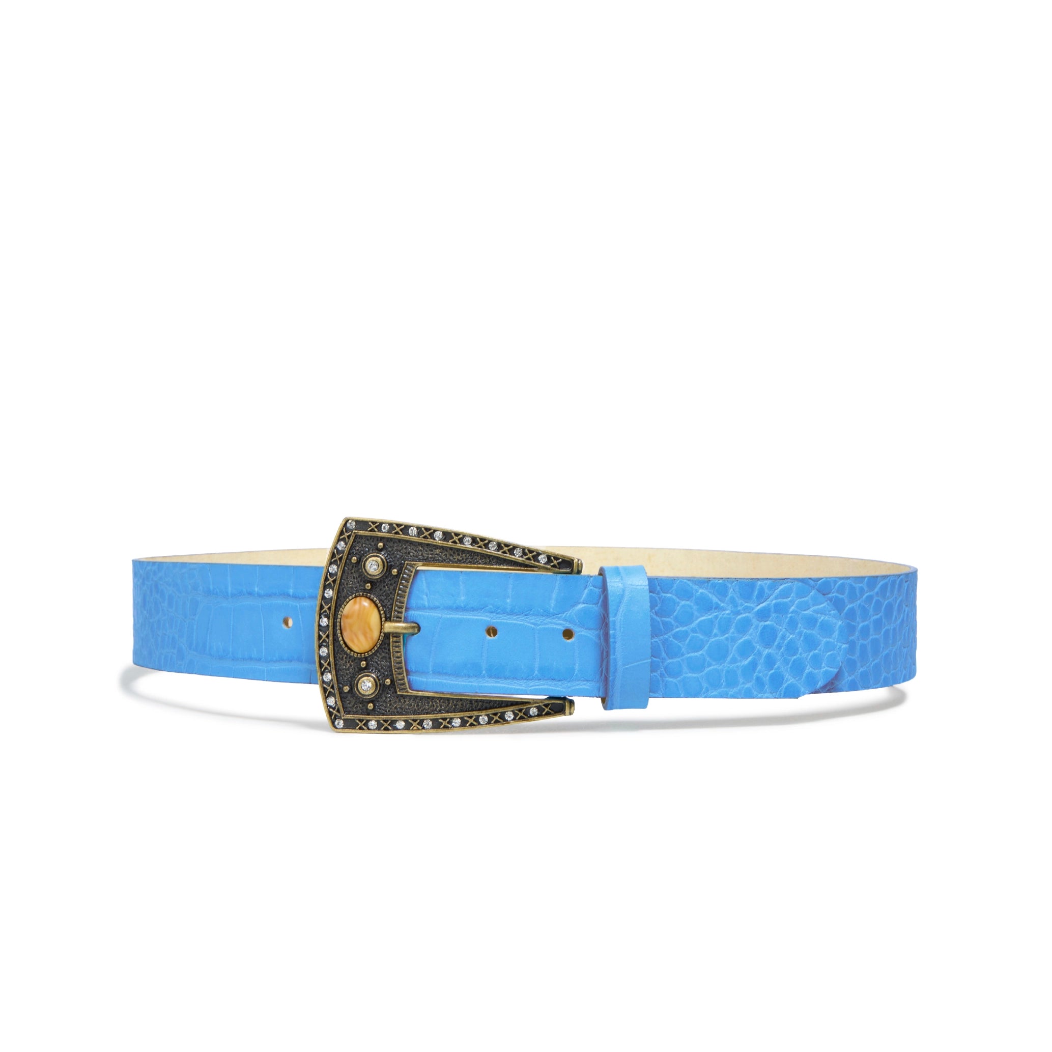 Women's Tigers Eye Italian Crocodile Belt