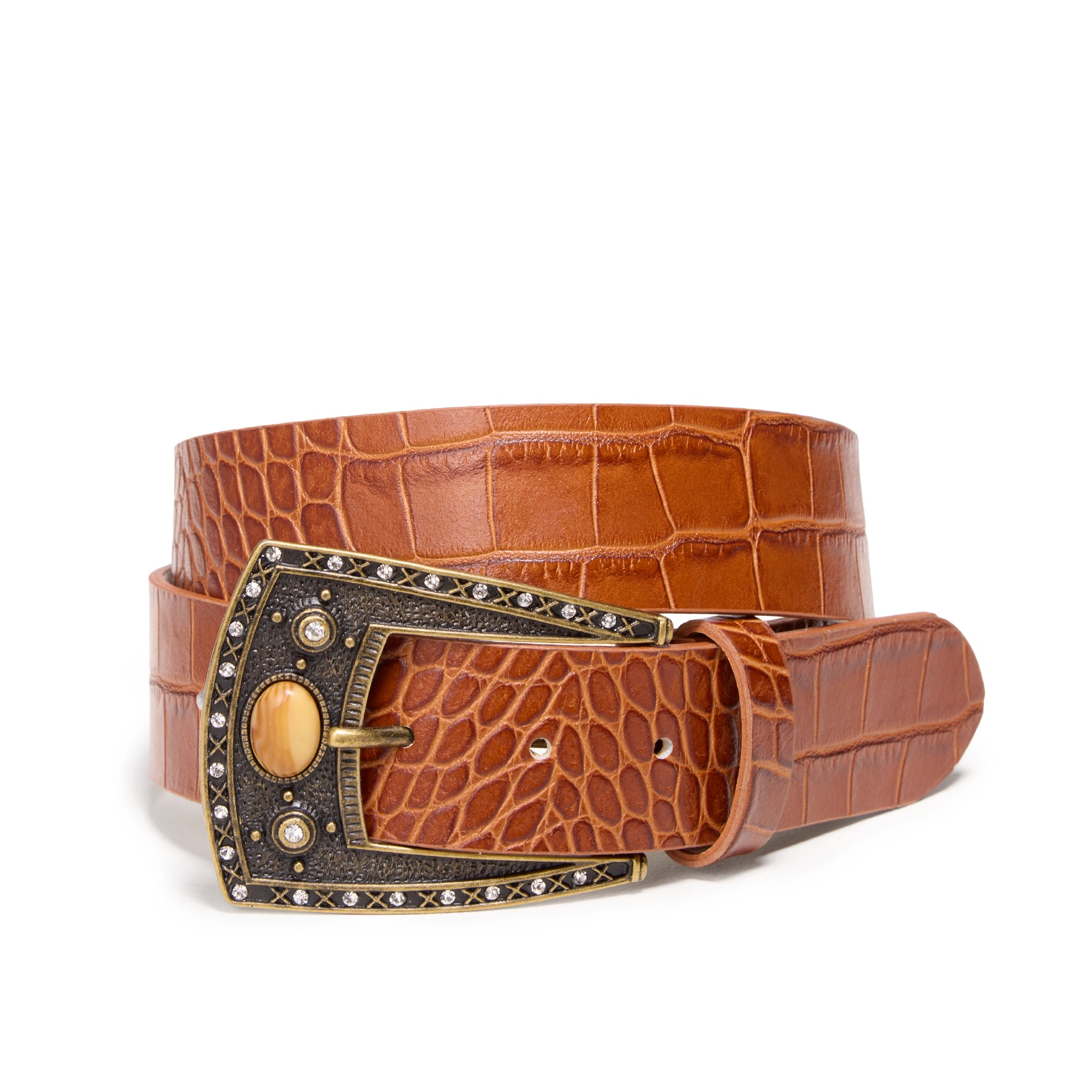 Women's Tigers Eye Italian Crocodile Belt