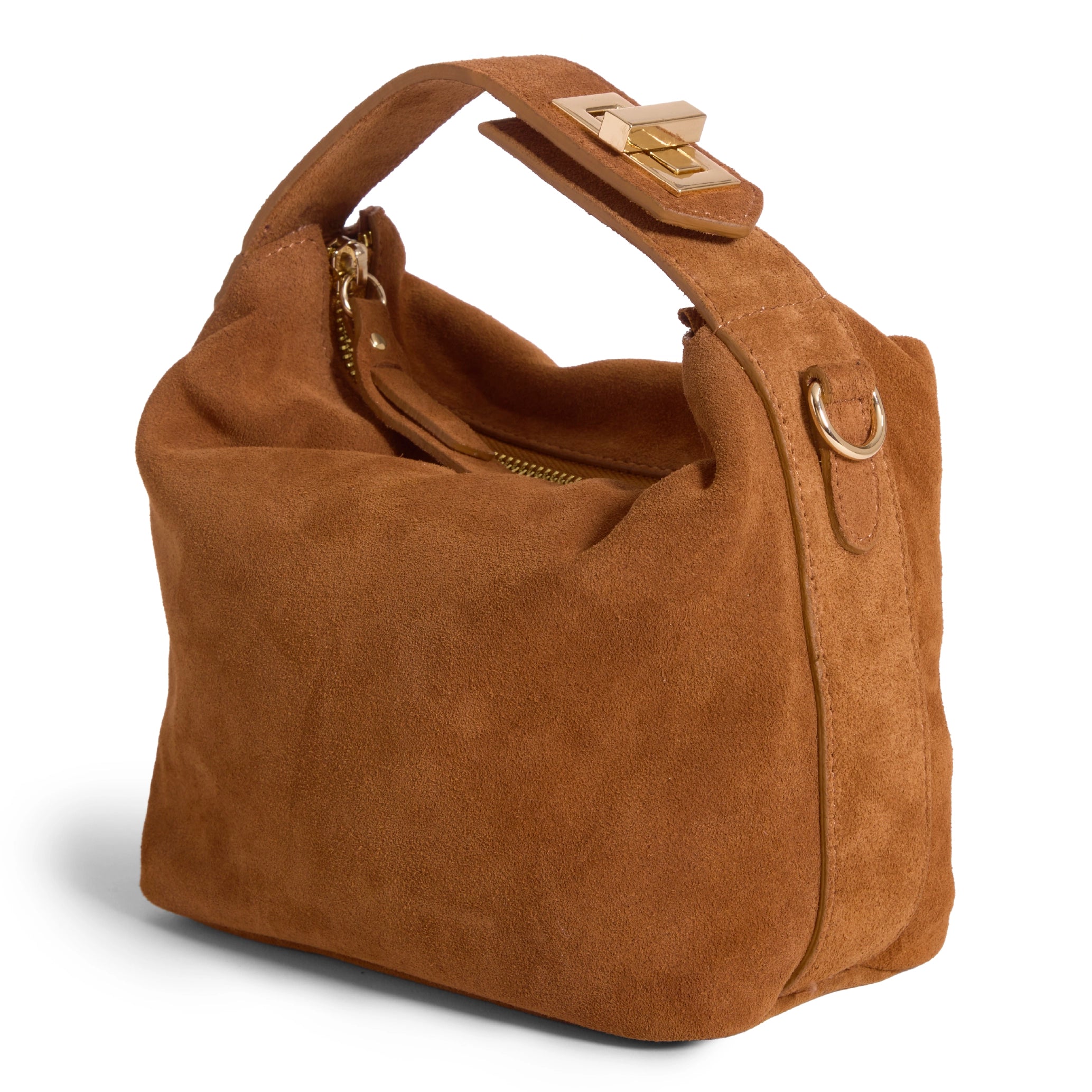 Pony Italian Suede Top Handle Bag