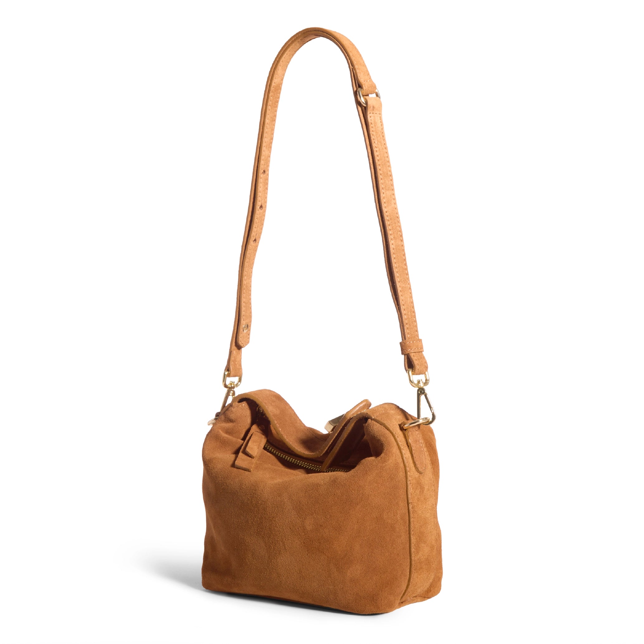 Pony Italian Suede Top Handle Bag