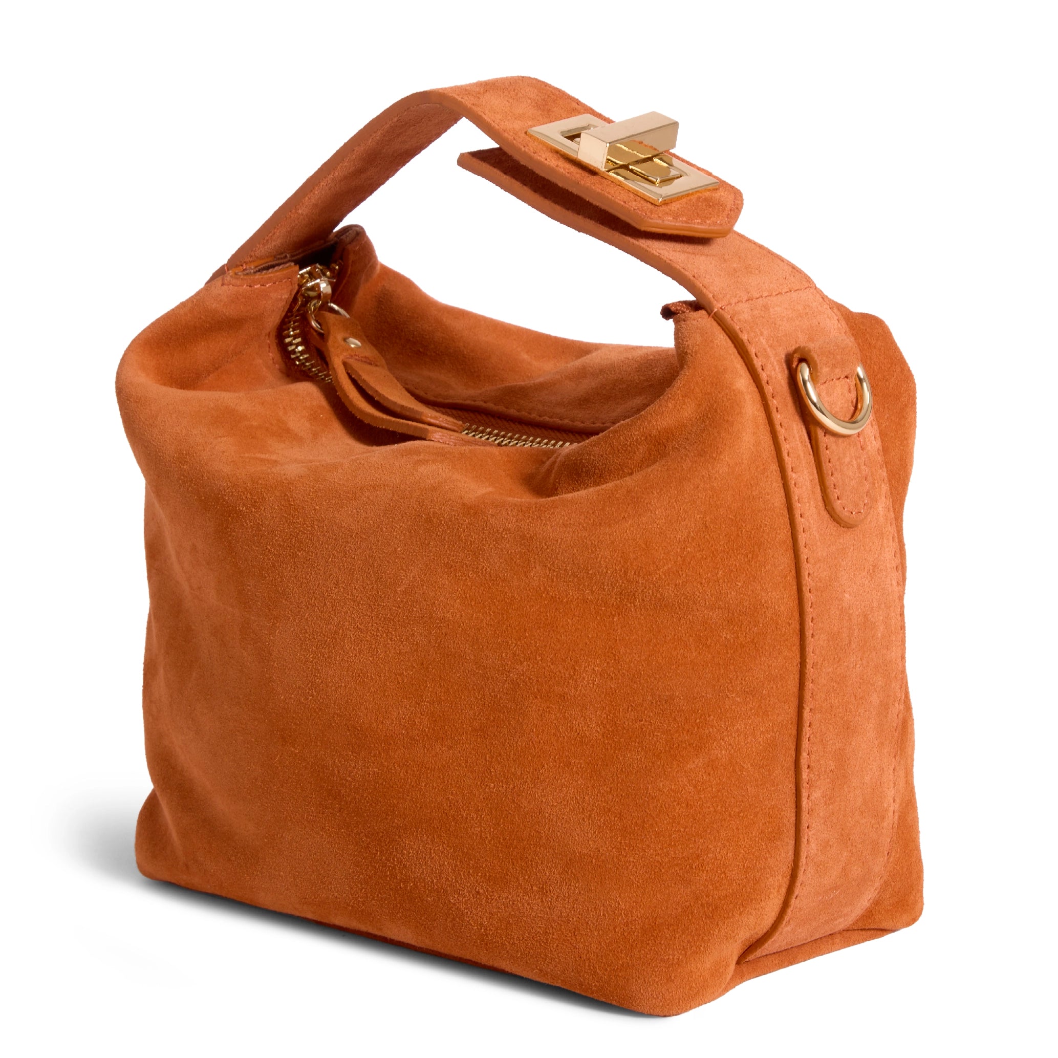 Pony Italian Suede Top Handle Bag