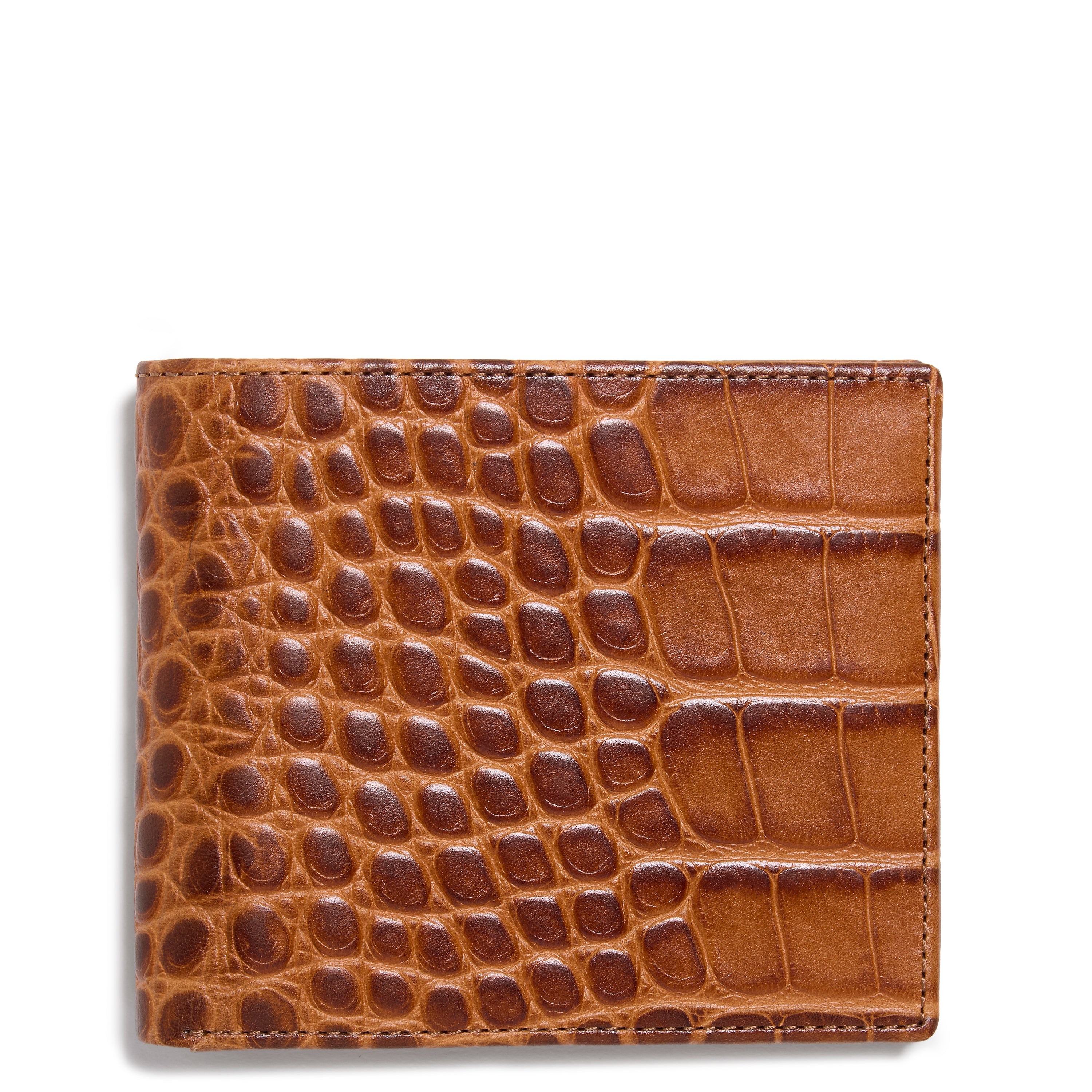 Men's Italian Croc Bifold Wallet