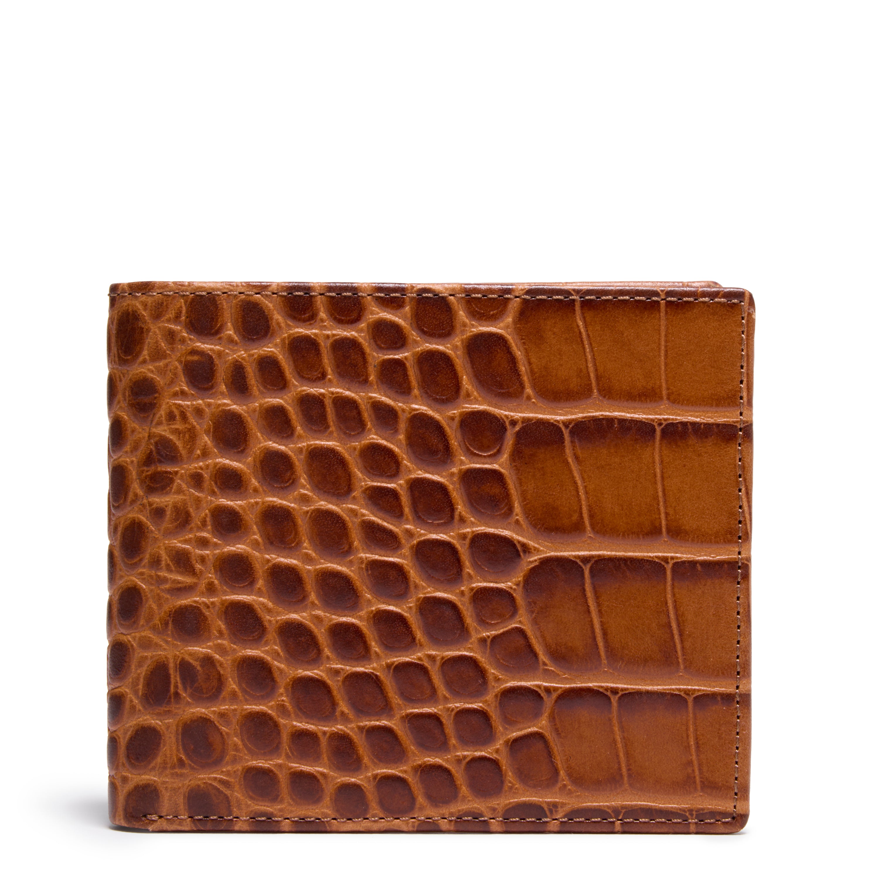 Men's Italian Croc Bifold Wallet