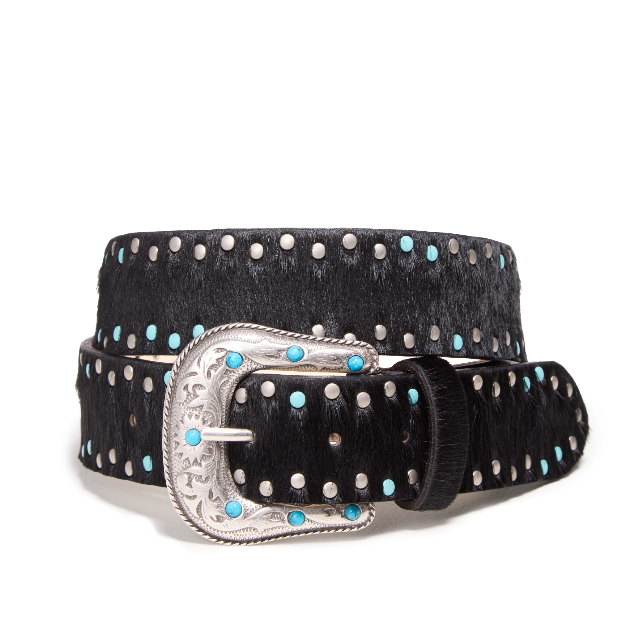 Women's Yeehaw Italian Pony Hair Western Belt