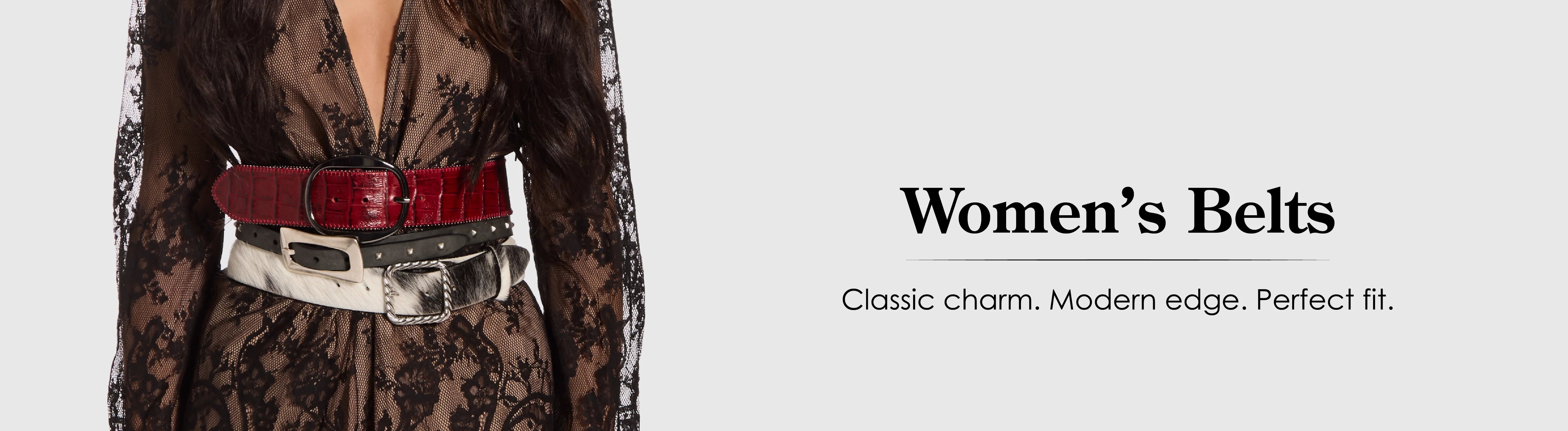 Women's Belts with Silver Buckles