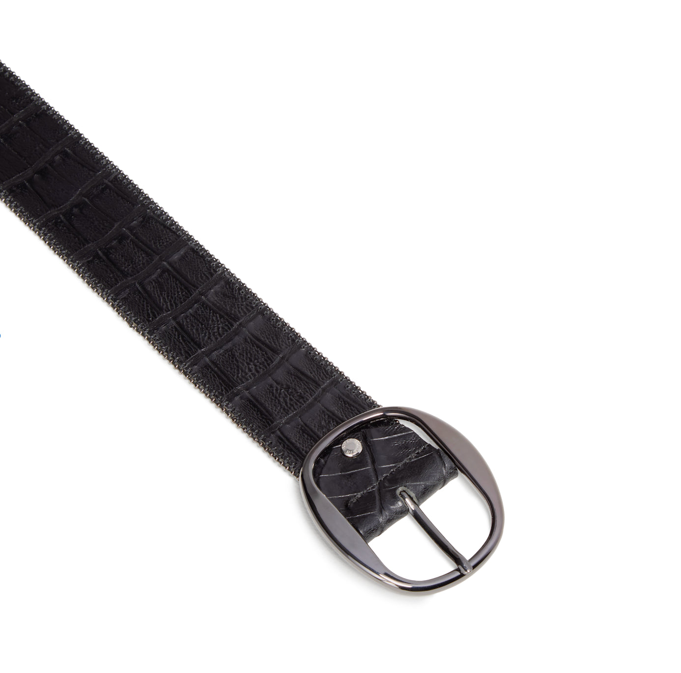 Women's Wide Zip Up Italian Crocodile Belt