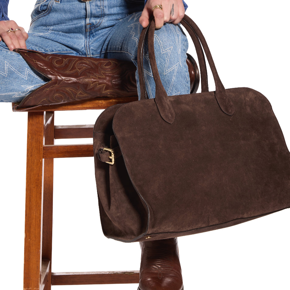 Clyde Italian Suede Tote Bag