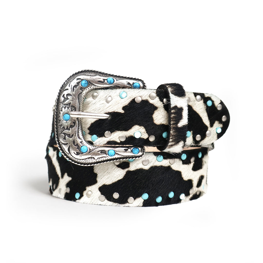 Women's Yeehaw Italian Pony Hair Western Belt