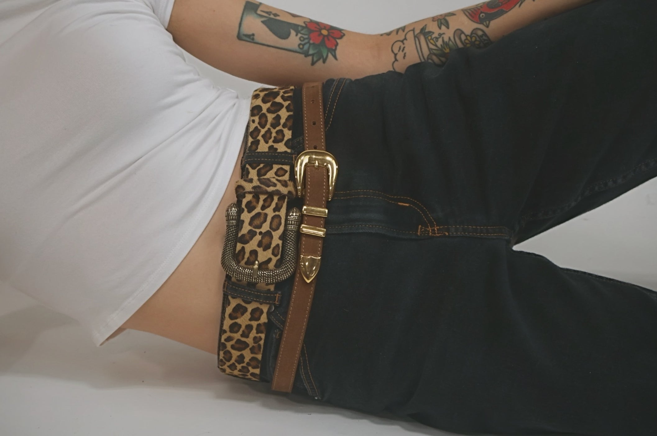 Women's Double Trouble Italian Suede Belt