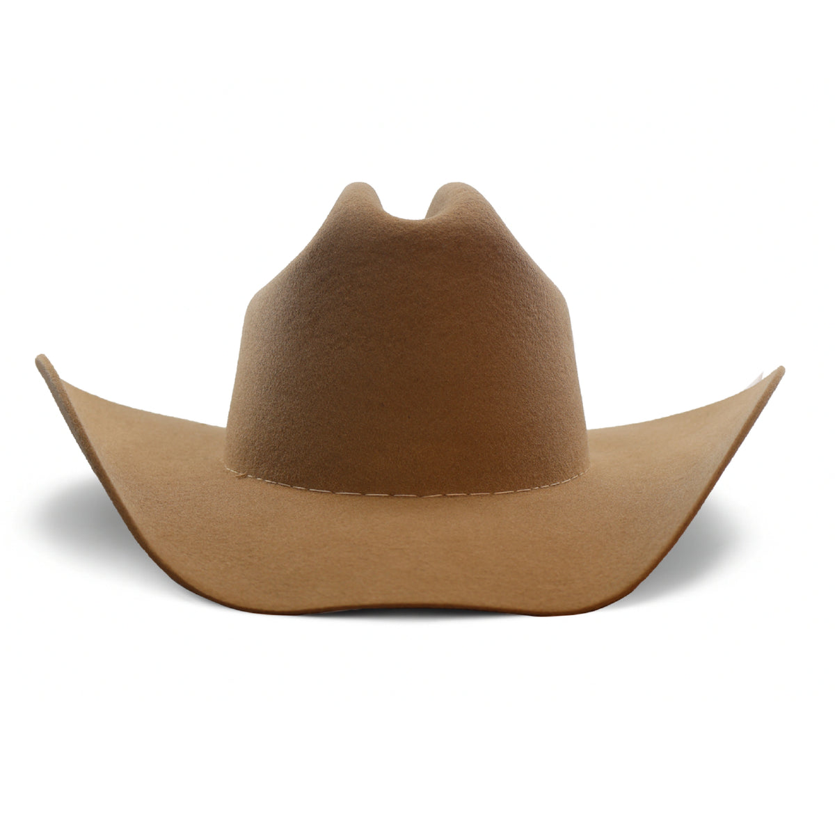 Unbranded Hat Stiff Brim Tan Felt Adjustable No Hat Band Pre-Owned Unbranded Wool Wide Brim Hats for Men for sale | eBay main image 3